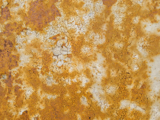 background image of rust, stains of paint on a metal wall