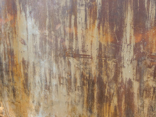 background image of rust, stains of paint on a metal wall