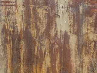 background image of rust, stains of paint on a metal wall