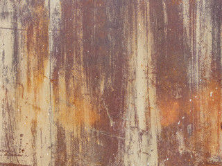 background image of rust, stains of paint on a metal wall