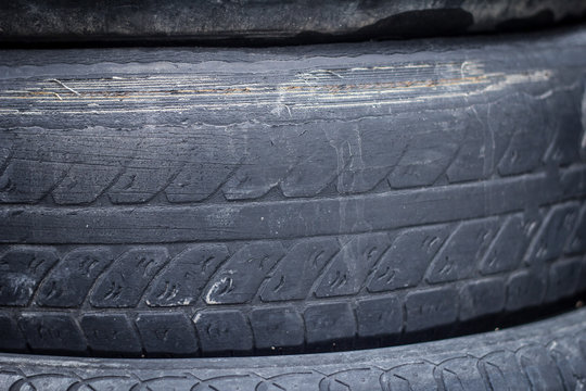 Old, Worn Car Tires