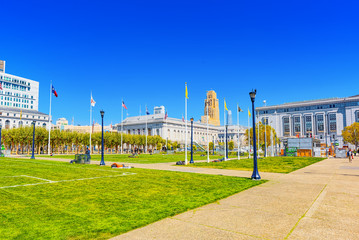 View of the city center, downtown of San Francisco.