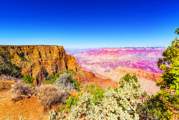 Amazing natural geological formation - Grand Canyon in Arizona, Southern Rim.
