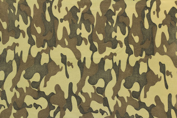 Closeup of military uniform surface.