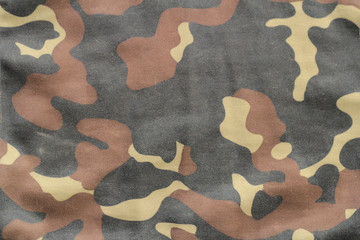 Closeup of military uniform surface.