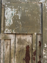 The background image of the rust and paint the metal wall box for text
