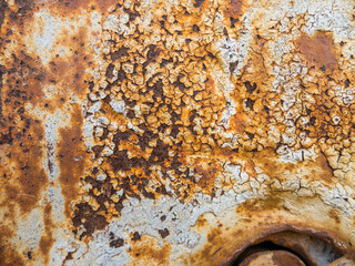 Background image rust and old paint on metal