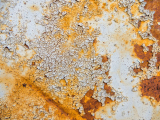 Background image rust and old paint on metal
