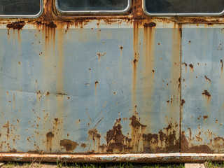 rusty box of a car with Windows