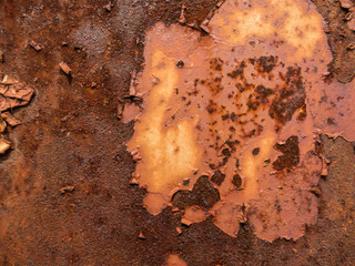 abstraction texture drawings rust on metal and peeling paint