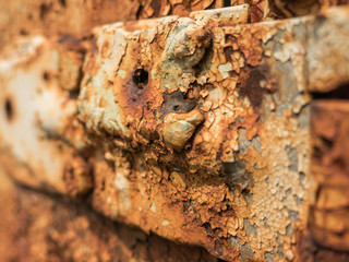 abstraction texture drawings rust on metal and peeling paint