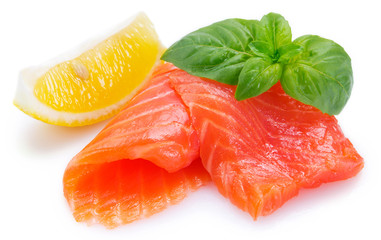 Red fish on white background