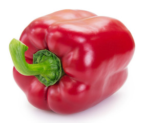 Fresh red pepper on white background