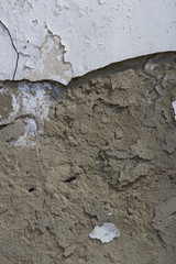 Old crumbling stucco grunge texture background. Copy space.