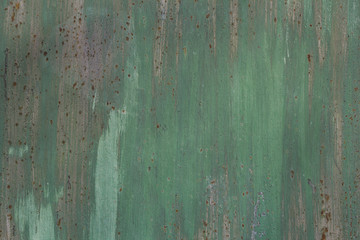 Obraz premium Metal rusty painted green grunge texture background. Copy space.