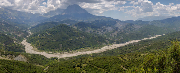 Fototapeta premium Fast, mountain river on a summer day