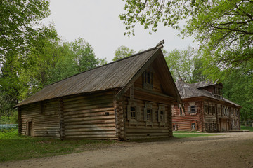 old wooden building with the architecture of village life