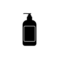 Shampoo bottle icon, flat sign for mobile concept and web design
