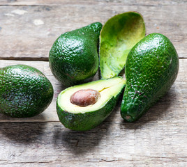 avocado on a wooden background