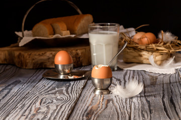 Milk and eggs