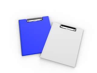Blank Clip Folder Clipboard for Branding and Mock up. 3d render illustration.