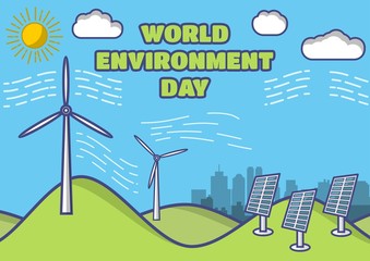 World environment day concept. Vector illustration.