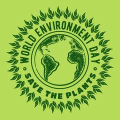 World environment day concept. Vector illustration.