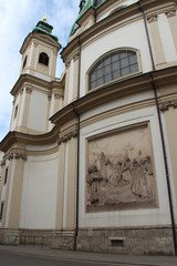 baroque church (peterskirche) in Vienna (Austria)