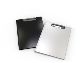 Blank Clip Folder Clipboard for Branding and Mock up. 3d render illustration.