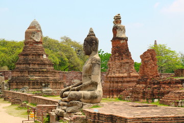 Wat Mahathat, Ayutthaya, Thailand : Buddhist temple in the Ayutthaya Historical Park