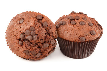 muffins on white background