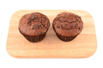muffins on white background