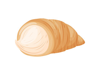 Bun in the form of tubes with cream. Vector illustration on white background.