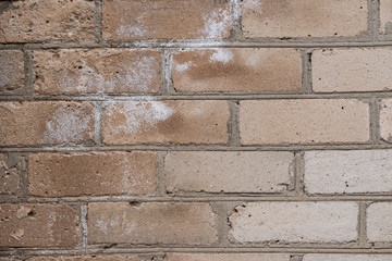 The brick texture, wall, with cracks and scratches can be used as a background
