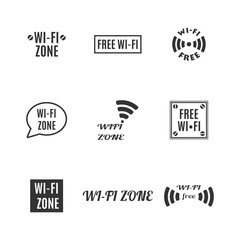 Obraz premium Set of wireless icons, vector illustration.