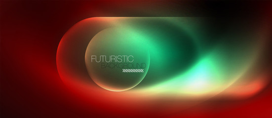 Neon glowing techno lines, blue hi-tech futuristic abstract background template