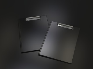 Blank Clip Folder Clipboard for Branding and Mock up. 3d render illustration.