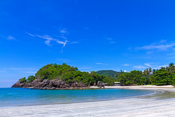 Beach idyllic with blue sky at Thang lang
