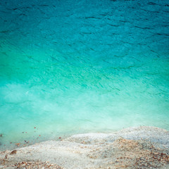 Turquoise blue lake water texture