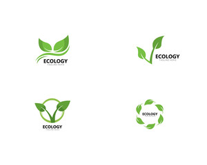Eco Tree Leaf Logo template