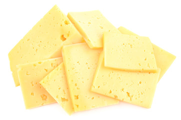 cheese on white background