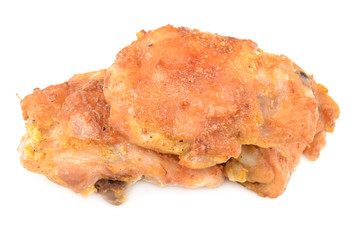Fried chicken on a white background