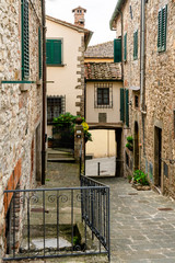 Fototapeta na wymiar Bergdorf, Panzano in Chianti, Greve in Chianti, Region Toskana, Italien
