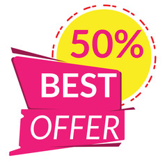 Vector Sale tags set. Discount price offer. Engraved ink art. Isolated percent sticker illustration element.