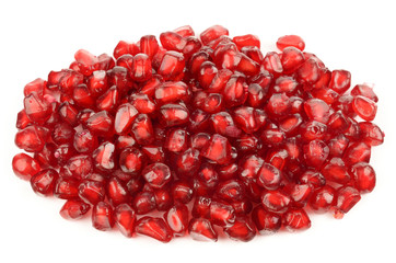Pomegranate on white background