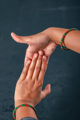 Indian Voter hand with voting sign after casting vote in election