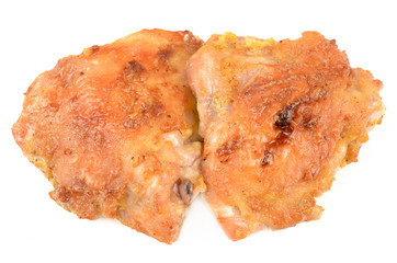 Fried chicken on a white background