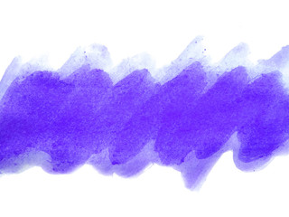 Abstract watercolor on white background. Blue watercolor scribble texture. Blue abstract watercolor background. It is a hand drawn.