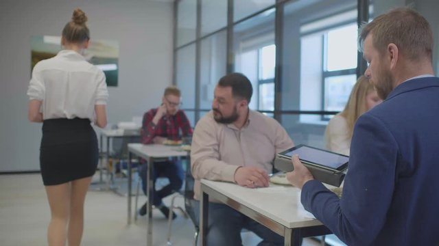 Modern office cafeteria