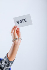 Indian Voter hand with voting sign after casting vote in election